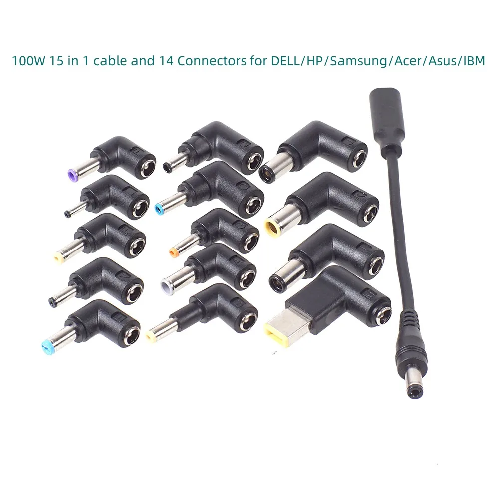 100W 15 in 1 cable and 14 Connectors for DELL/HP/Samsung/Acer/Asus/IBM