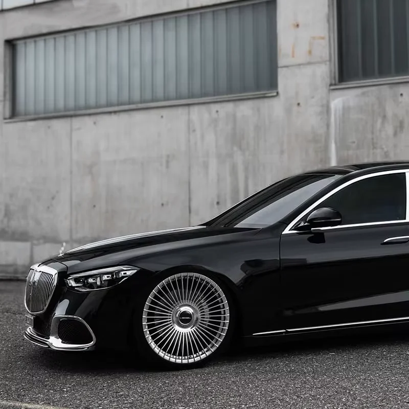 جنوط عجلات من سبائك الكروم المزورة المخصصة 5x120 5x114.3 5x112 15-26 بوصة لمرسيدس #5