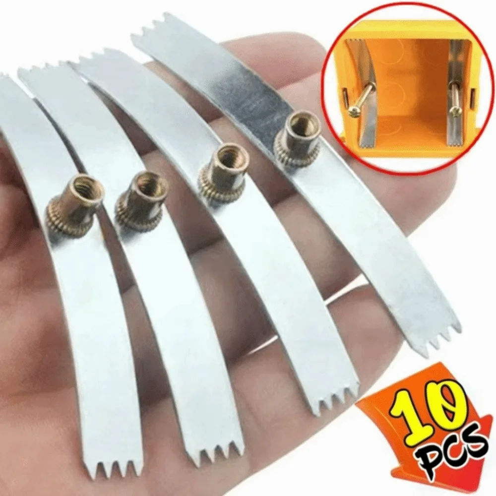10Sets 86-type Dark Box Repair Screw Embedded Replacement Socket Box Repair Brackets 65-75mm with Screws Dark Boxes Repair Tools