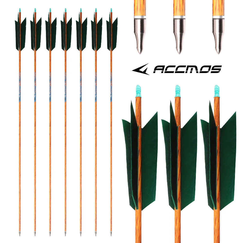 6/12/18/24 PC ID6.2mm ลูกศรคาร์บอนกระดูกสันหลัง 300 400 500 600 700 800 ขนนกธรรมชาติ Arrow สําหรับ Bow Archey เกมส์ยิงอุปกรณ์เสริม