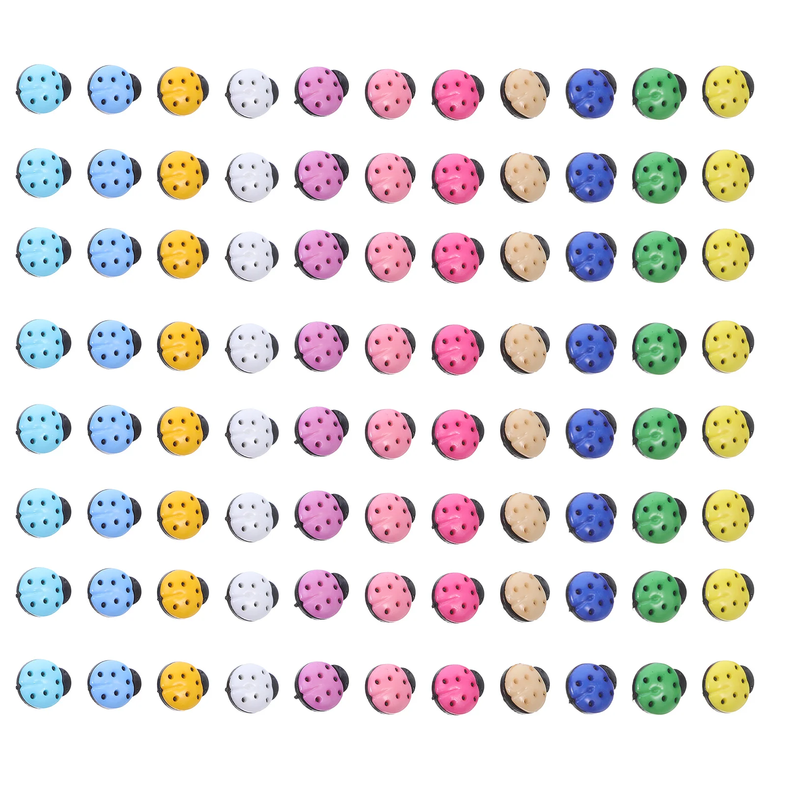 

100Pcs Cute Ladybird Buttons Colorful Insect Shaped Fasteners for Baby Cardigans Crafts Sewing Bug Shaped Button