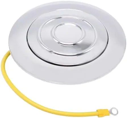 

Chrome Billet Aluminum Horn Button Cover for Steering Wheel - 9 Bolt Banjo Style