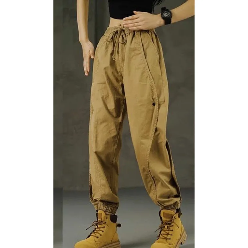 New Autumn Fashion Trend Brand Korean Version Patchwork Retro Workwear Loose Fitting and Versatile Handsome Men's Casual Pants