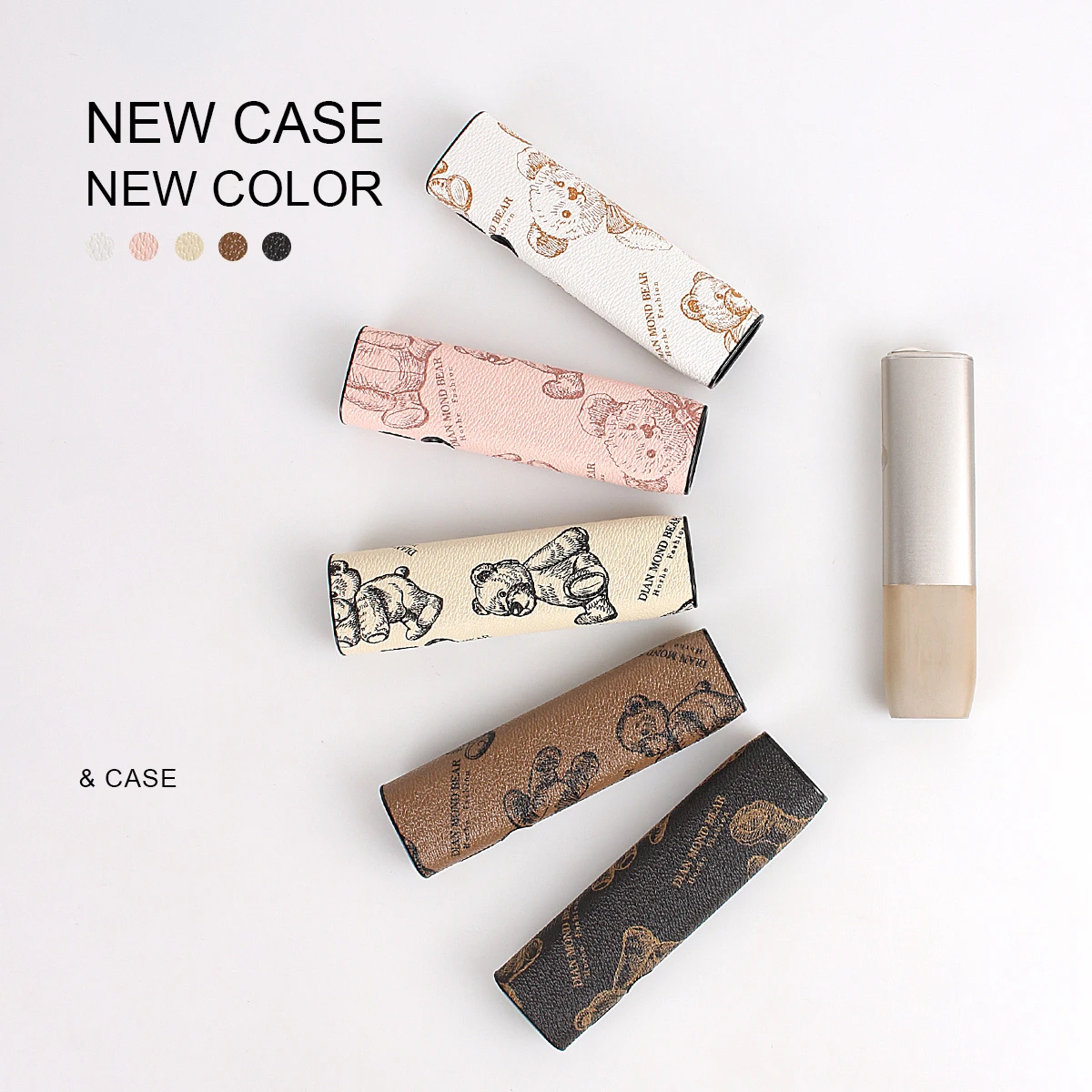 

PU leather protective case is suitable for ILUMA ONE and features the bear pattern to protect the electronic cigarette accessory