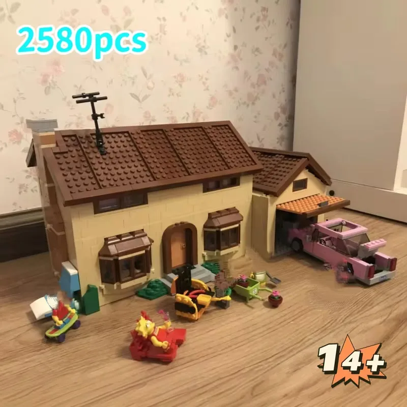 

2580 шт., совместимые рождественские подарки The Simp House 16005 71006, строительные блоки, кирпичи, образовательная игрушка, детский день рождения