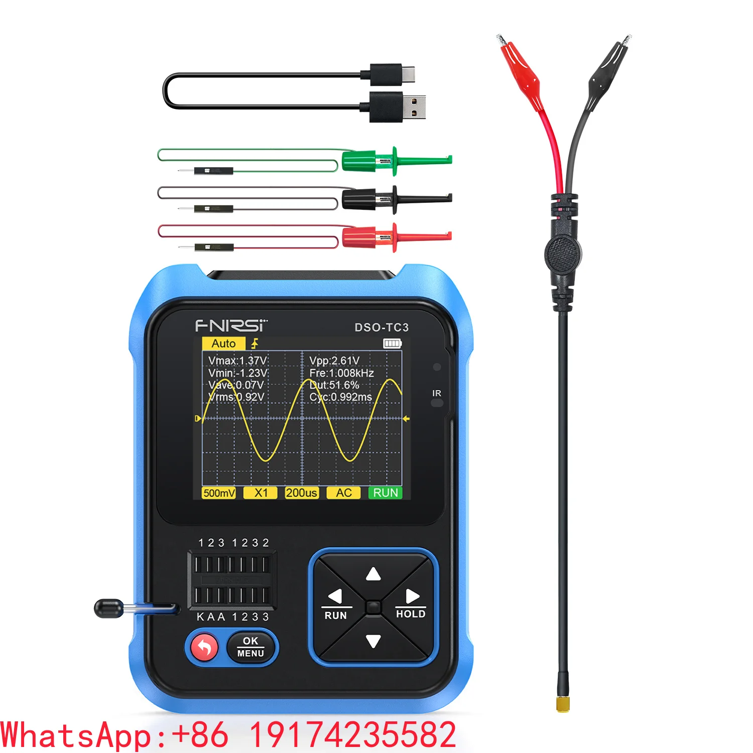 3-in-1 DSO-TC3 Portable Digital Oscilloscope Transistor Tester Multi-function Multimeter Diode Voltage LCR Electronic