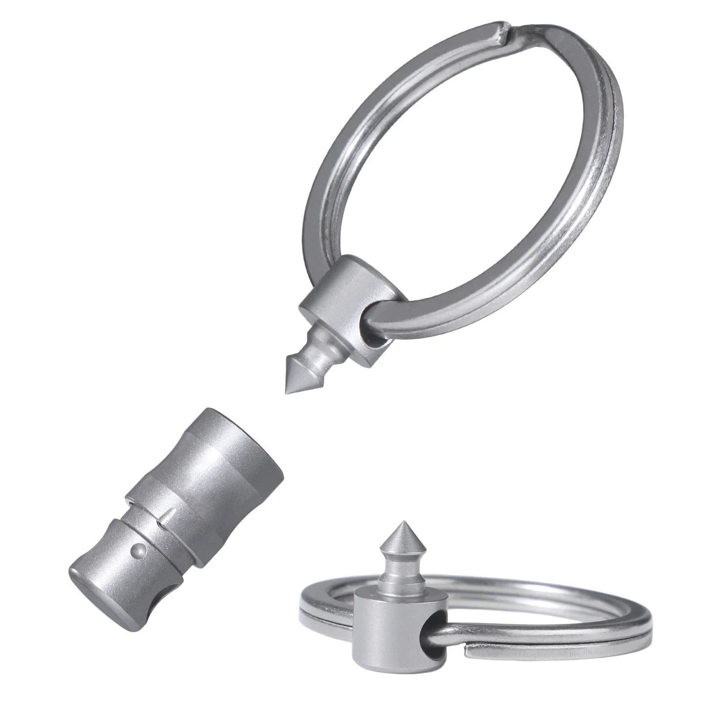 FEGVE Titanium Quick-Release Keychain (Conical Tip)