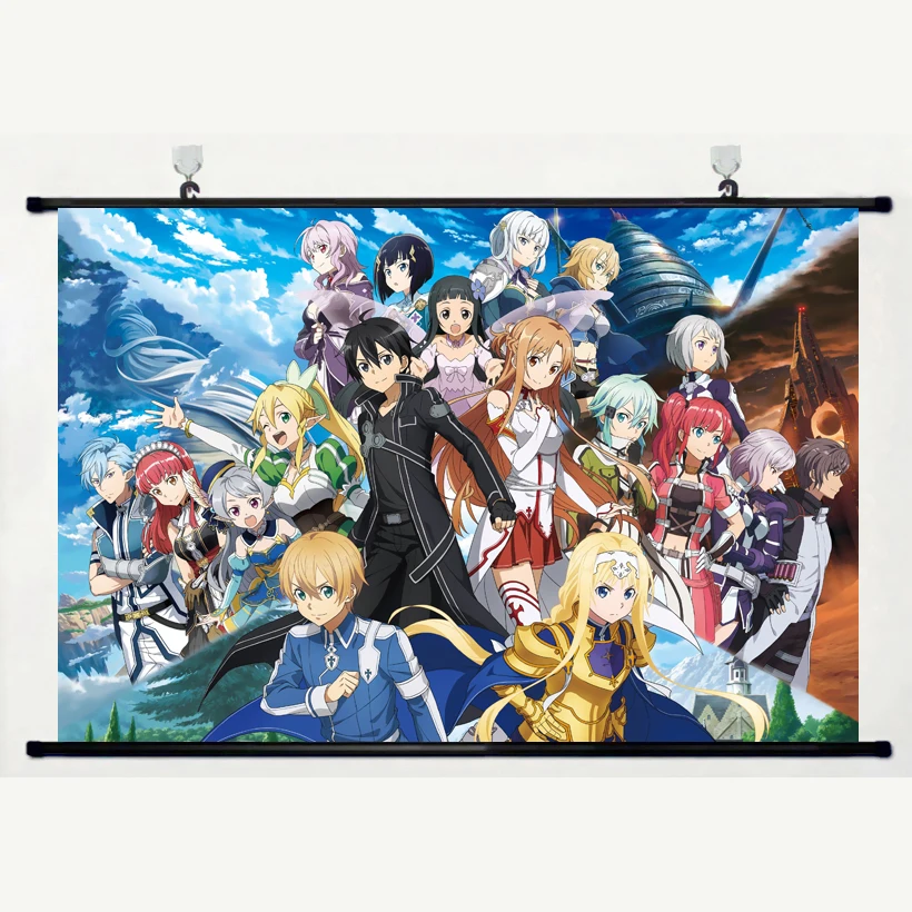 Sword Art Online Yuuki Asuna Decoration Picture Mural Anime Scroll Painting Cartoon Comics Poster Canvas Wallpaper Prints Gift