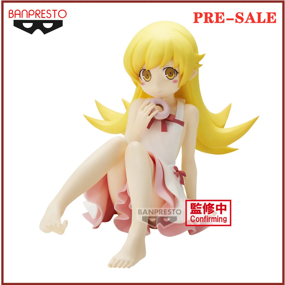 Original Bandai Anime Figure Nisioisin MONOGATARI Series Relax Time-Shinobu Action Figurine Banpresto Toys Model Collector 13cm