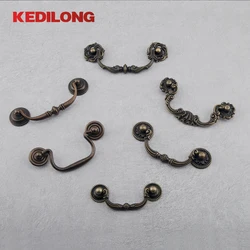 KEDLO Furniture Hardware American Retro Bronze Zinc Alloy Handle Kitchen Cabinet Drawer Bedside Table handle Cabinet Handle