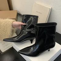 Eilyken 2026 Winter New Fashion Ankle Short Boots Women Pointed Toe Elegant Thin Low Heel Dress Ladies Pumps Shoes - Image 4