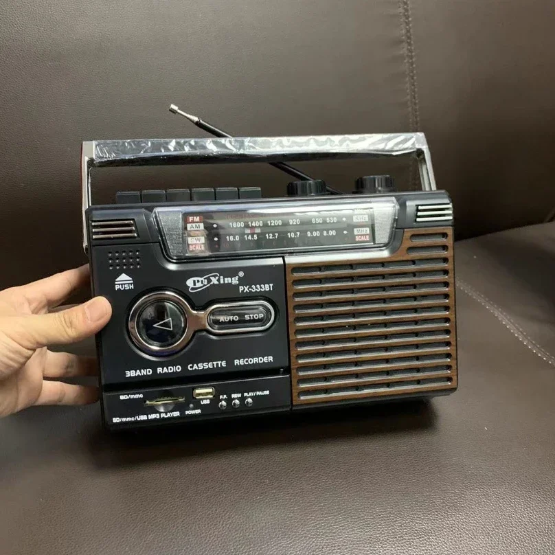 

Ретро-радиоприемник AM/FM/SW с многофункциональным кассетным плеером, Bluetooth-рекордером и MP3-плеером