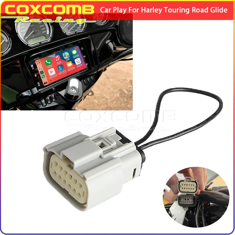 Motorcycle Radio CarPlay Activation Jumper Plug OEM Connector For Harley Street Glide Road Glide 2019-2023 With BOOM GTS System