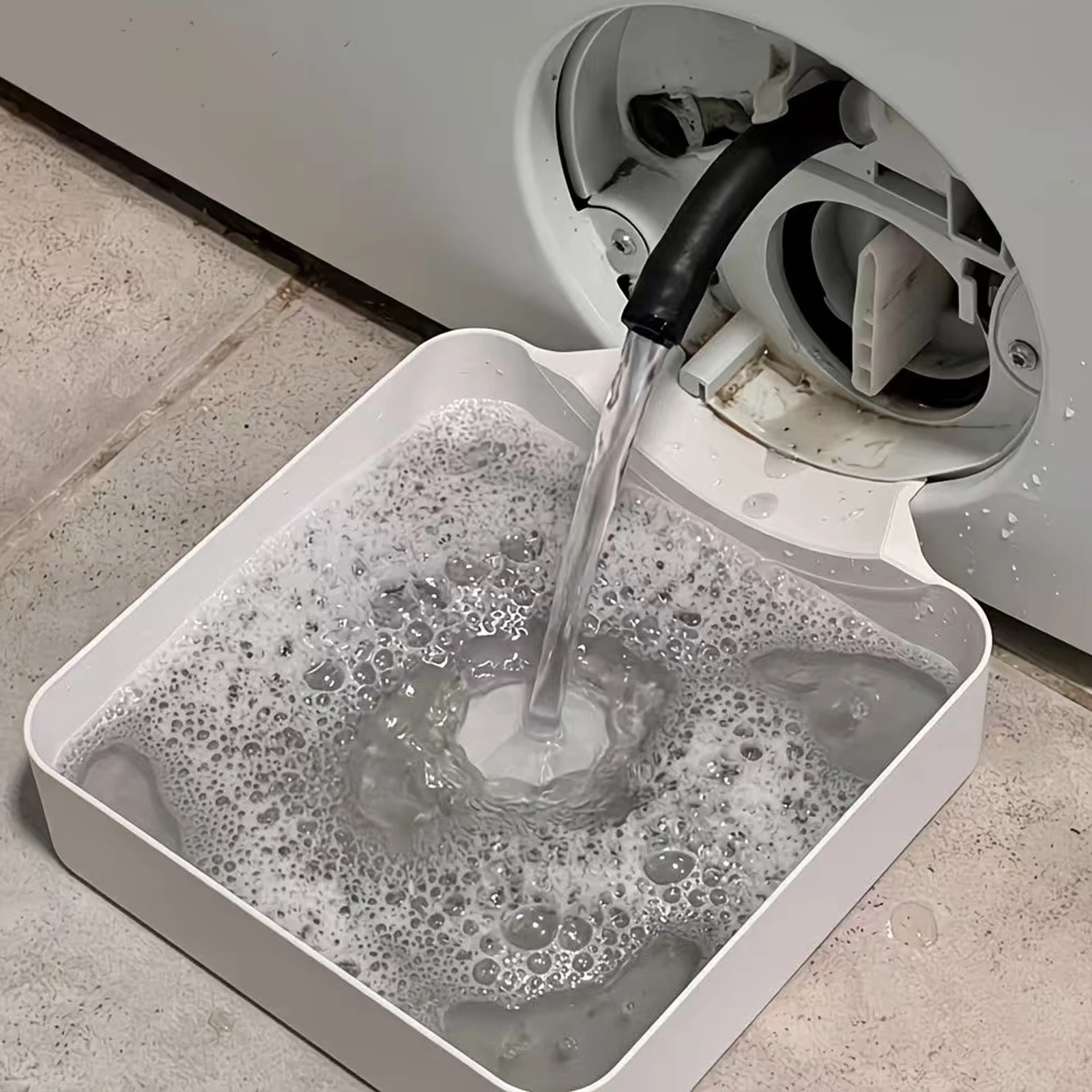 Washing Machine Drain Funnel - A Drip Tray for Cleaning Lint Filters, Preventing Leaks in the Laundry Room image 2