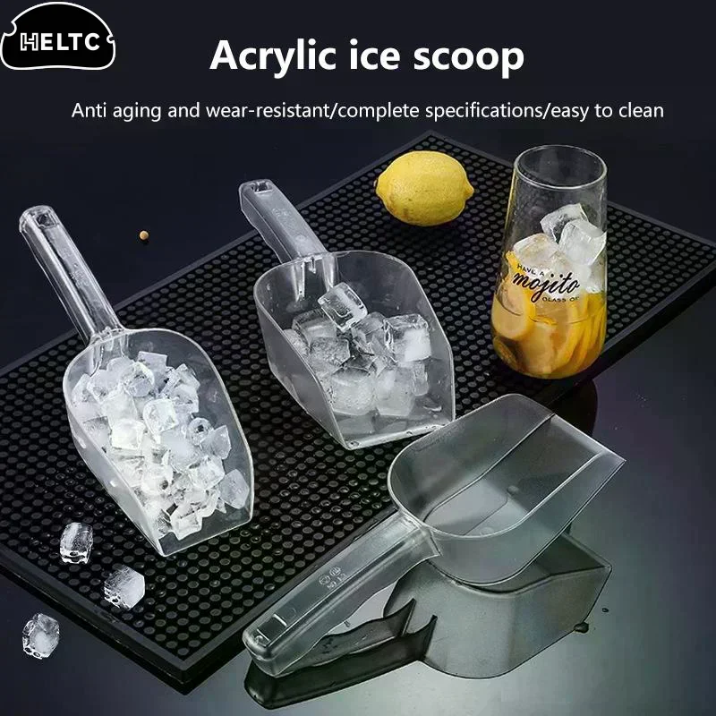 1pcs Bar Buffet Wedding Favor Party Ice Sugar Sweets Candy Clear Acrylic Scoops Kitchen Gadget Dessert Grain Dry Goods Shovel