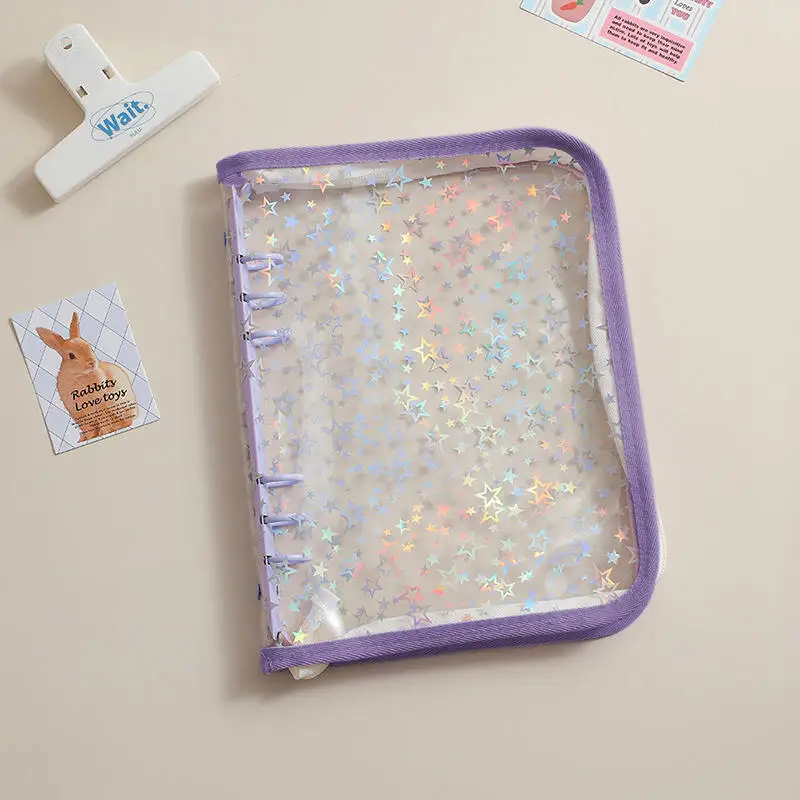 Aufkleber-Organizer-Ordner A5 Aufkleber-Sammelalbum Wiederverwendbare Aufkleber-Taschen und Transparente Wasserdichte Reißverschluss-Aufbewahrungshüllen – Detail 6