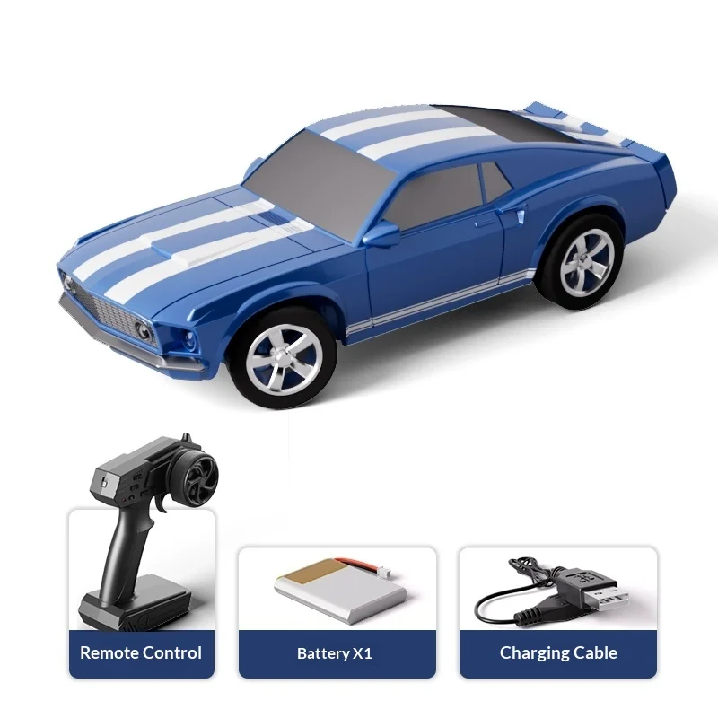 Nuevo Olans, rueda trasera de proporción pequeña, coche de Control remoto 1:64 Hardcore Mustang Rc Drift Car, Mini coche de Control remoto