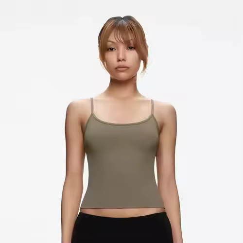 Tank Summer Women's Solid Color Slimming Elastic Fitness Camisole Basic Sports Bra Skin-Friendly Yoga Top - Image 5
