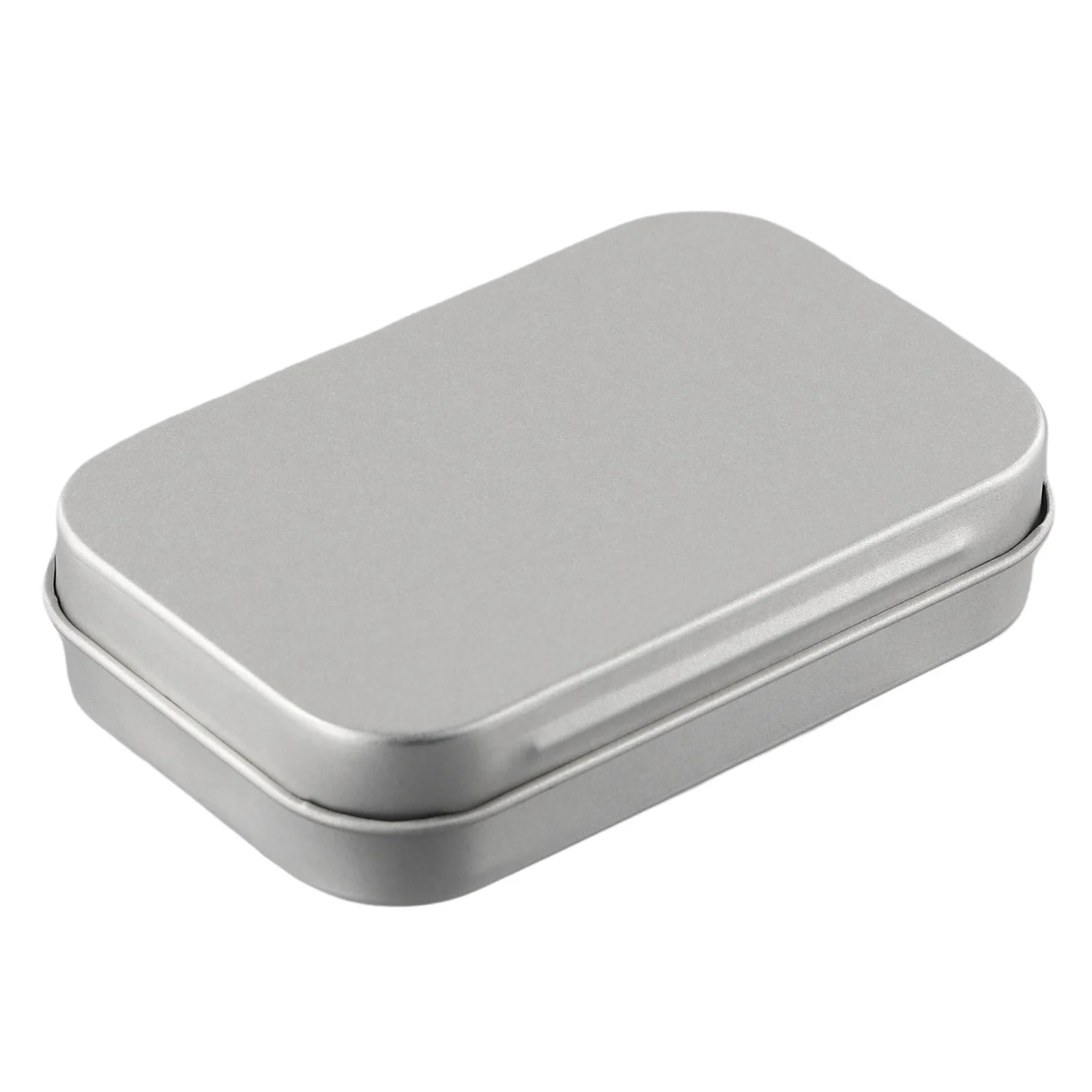 6Pcs Metal Box Tin-Plated Container Empty Hinged Lid Small Empty Storage Box Rectangular Containers Portable Metal Storage Box