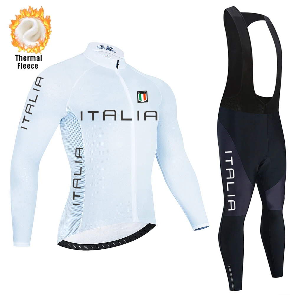 2024 Pro Winter Thermal Fleece Cycling Jersey Sets Long Sleeve Bicycle Clothing MTB Bike Wear Maillot Ropa Ciclismo Cycling Suit