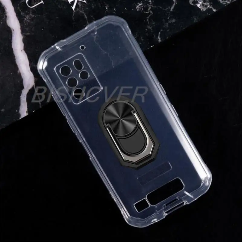 Магнитная задняя крышка для Oukitel WP10, Противоударная Мягкая силиконовая крышка из ТПУ для Oukitel WP10, задняя крышка с кольцом-держателем