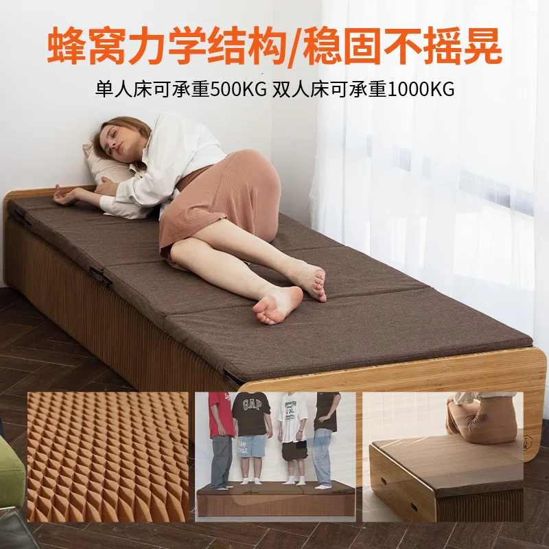 Folding sofa bed, single office nap chair, small apartment, hidden simple storage multi-function bed