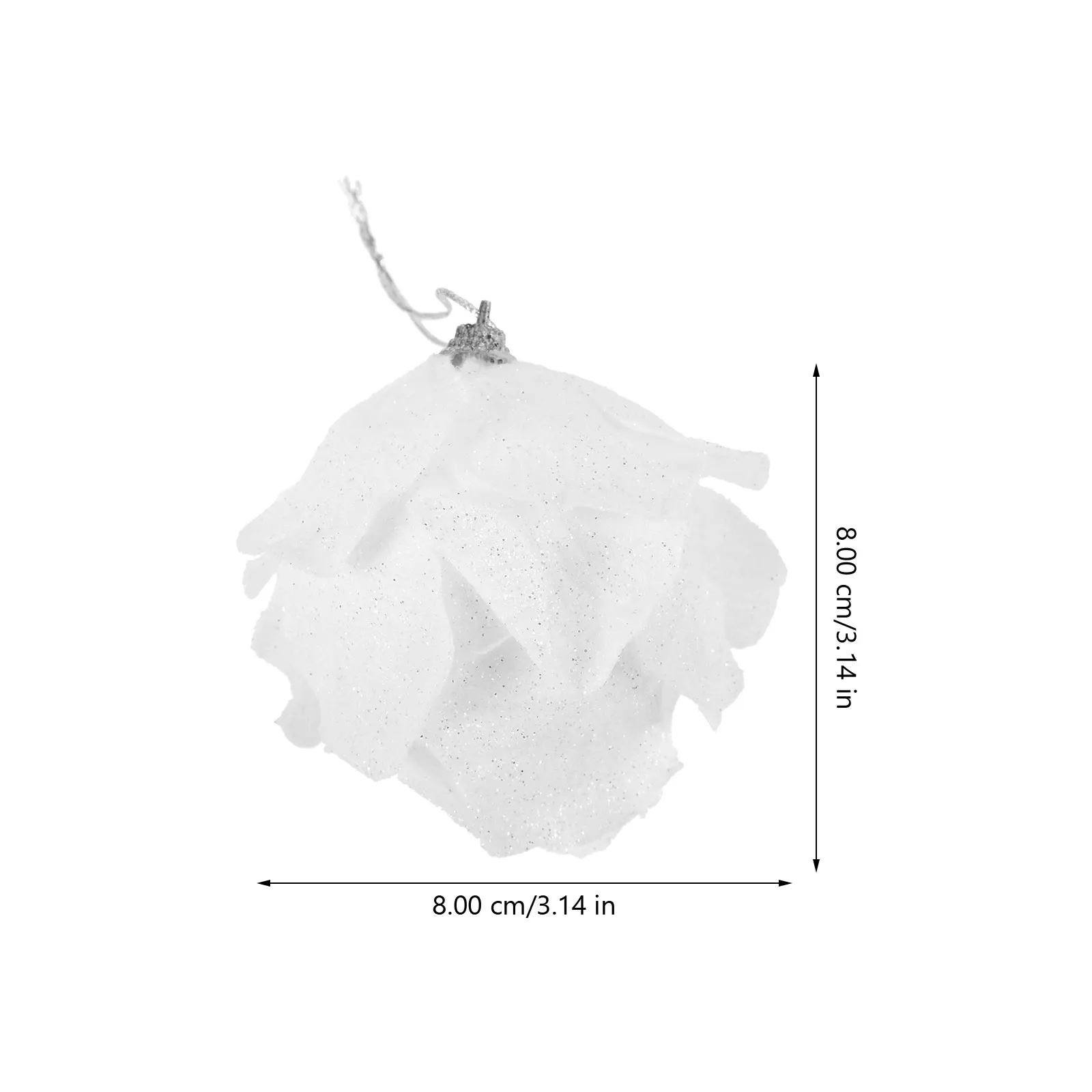 

3Pcs Christmas Ball Hanging Ornaments Small Light Xmas Tree Decorations Floral Pedal Design Xmas Holiday Party Decor