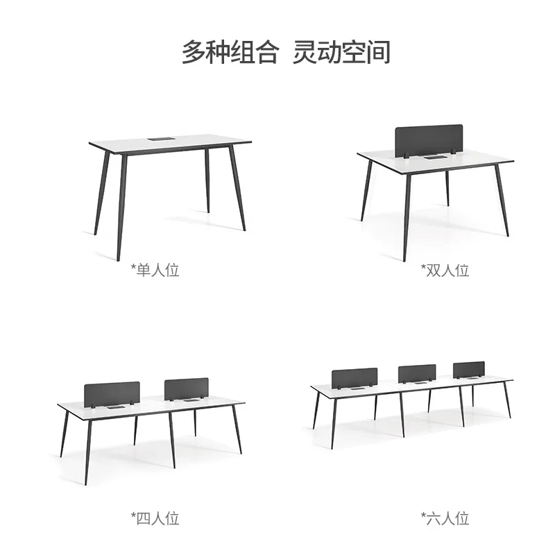 Staff Office Desk And Chair Combination Workstation Screen Office Furniture 2 Double 4 Four-Person Office Financial Staff Desk