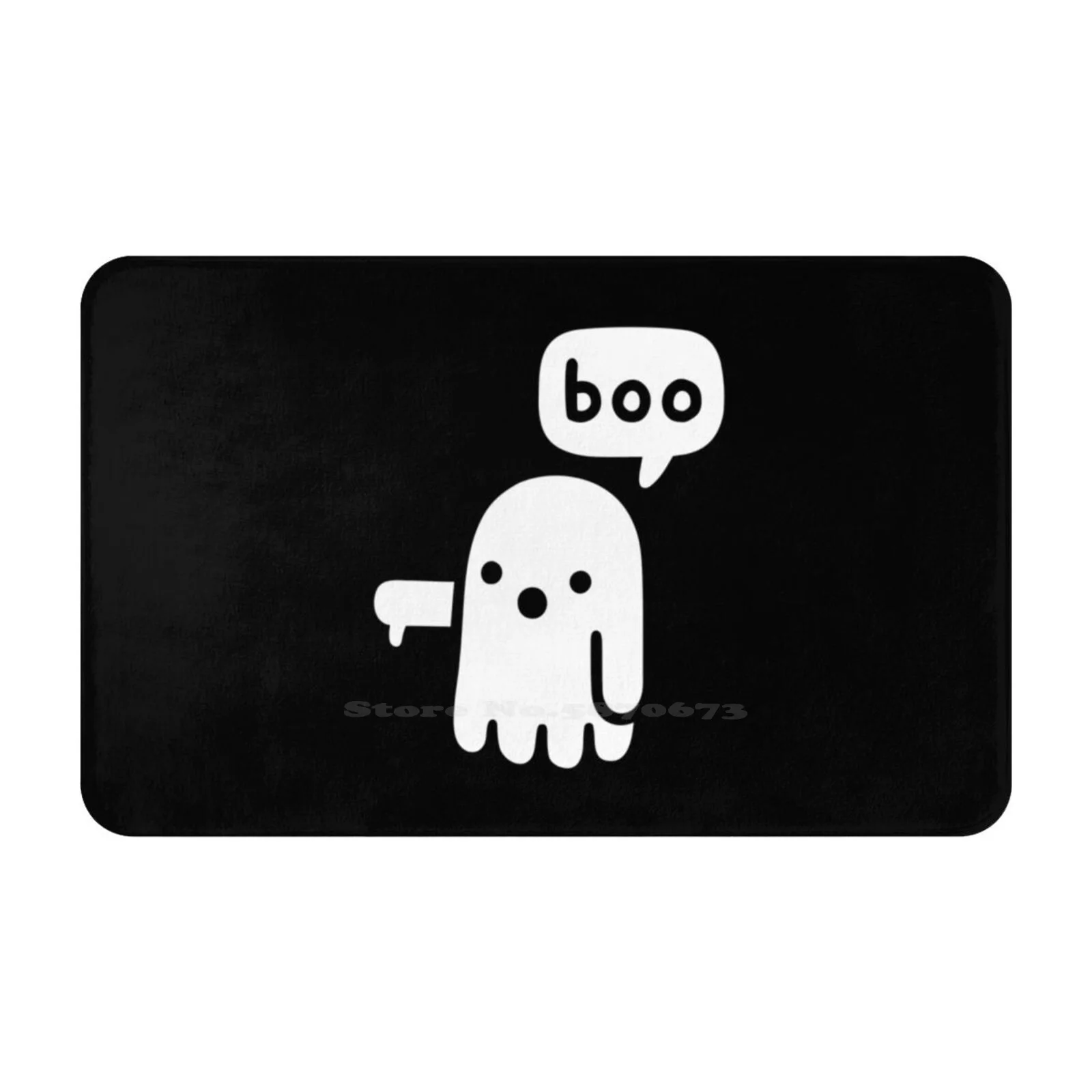 Ghost Of Disapproval Soft Cushion Car Home Carpet Door Mat Ghosts Boos Lame Thumbs Down Unhappy Disapprove Disapproval Sassy