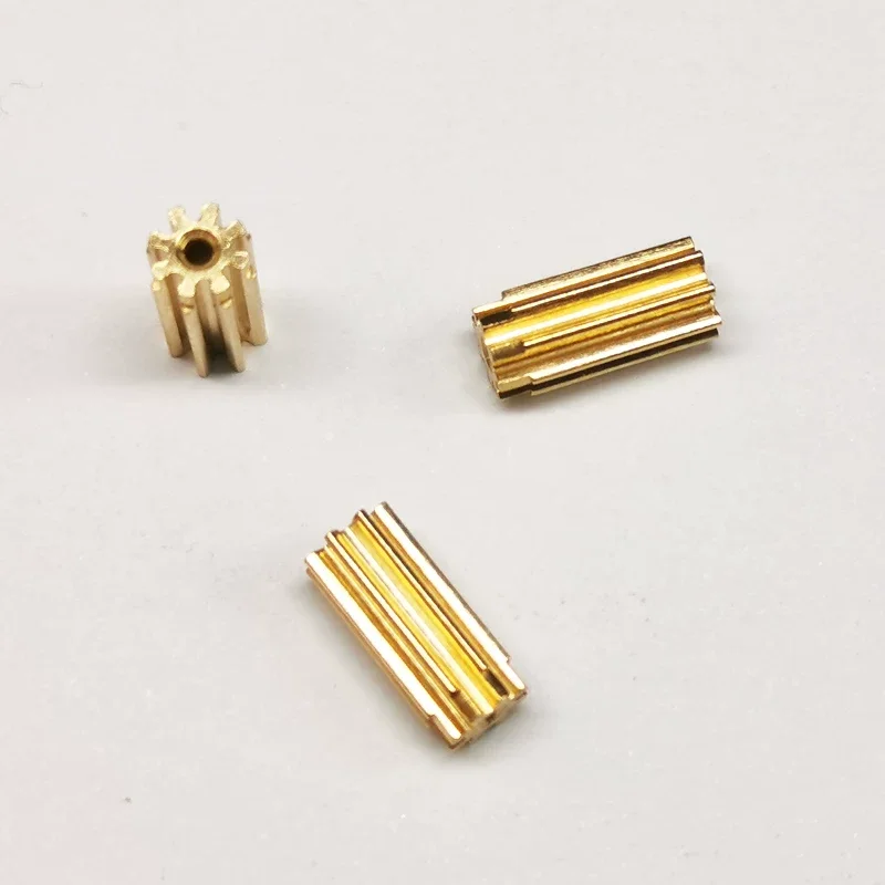 5pcs  for Car RC Model Motor Gear Drive Parts 0.4M 8T Brass Spur Gear 1mm Hole Metal Gear