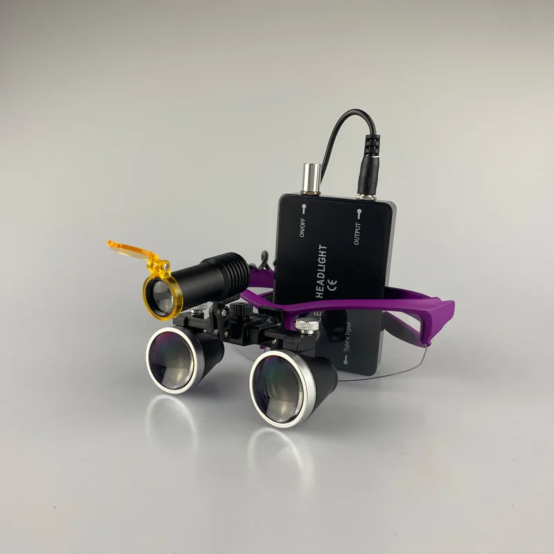 

Dentals magnifying glass Glasses type 2.5 times 3.5 times head-mounted surgical headlights Medical oral equipment inspection