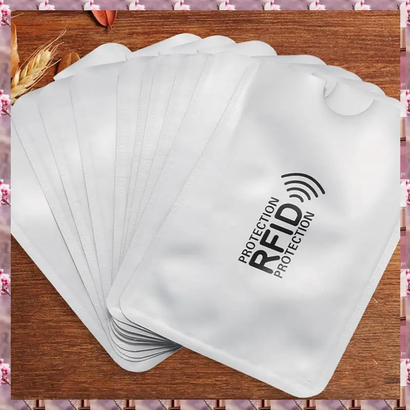 2025 30 шт., алюминиевая фольга, защита от размагничивания, RFID-экранирующая сумка, NFC, противоугонная щетка для кредитных карт, защита для удостоверения личности, 30 шт.