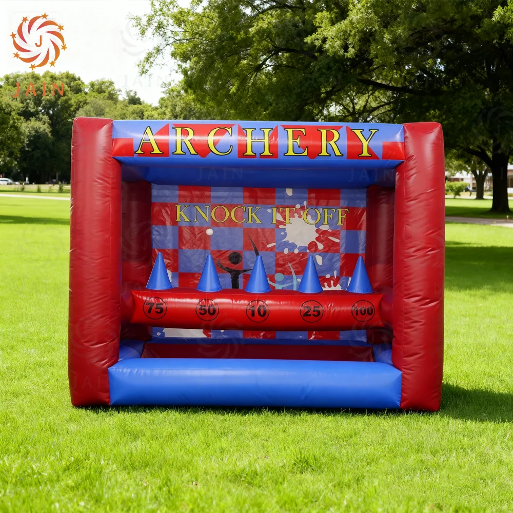 

Inflatable Interactive Archery Range Game with Longbow and Arrows (11.5x8.2x9.2ft) Inflatable Archery Target for Kids/Adults