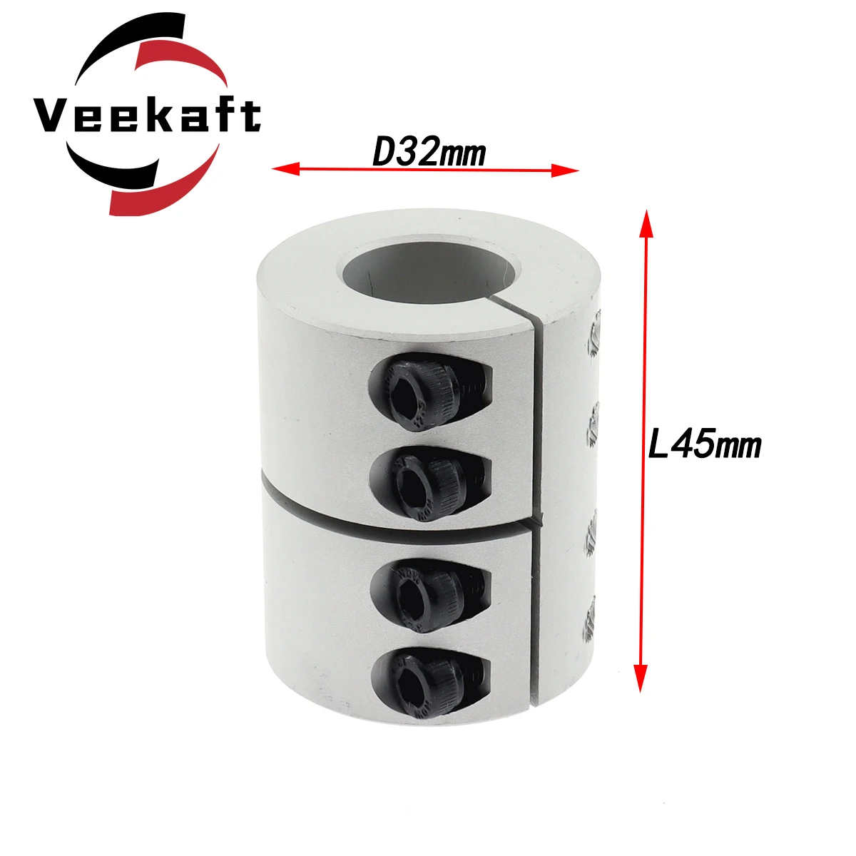 Rigid shaft coupler D32L45 clamp stepper servo motor coupling 3d printer parts 8/10/12/14/15/16mm for for engraving machine
