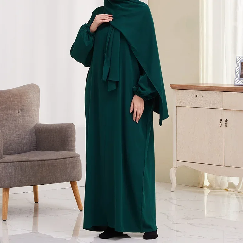 Hooded Abaya Muslim Prayer Dress Long Khimar Hijab Ramadan Eid Islamic Clothing Dubai Turkey Abayas for Women Kaftan Robe Niqab