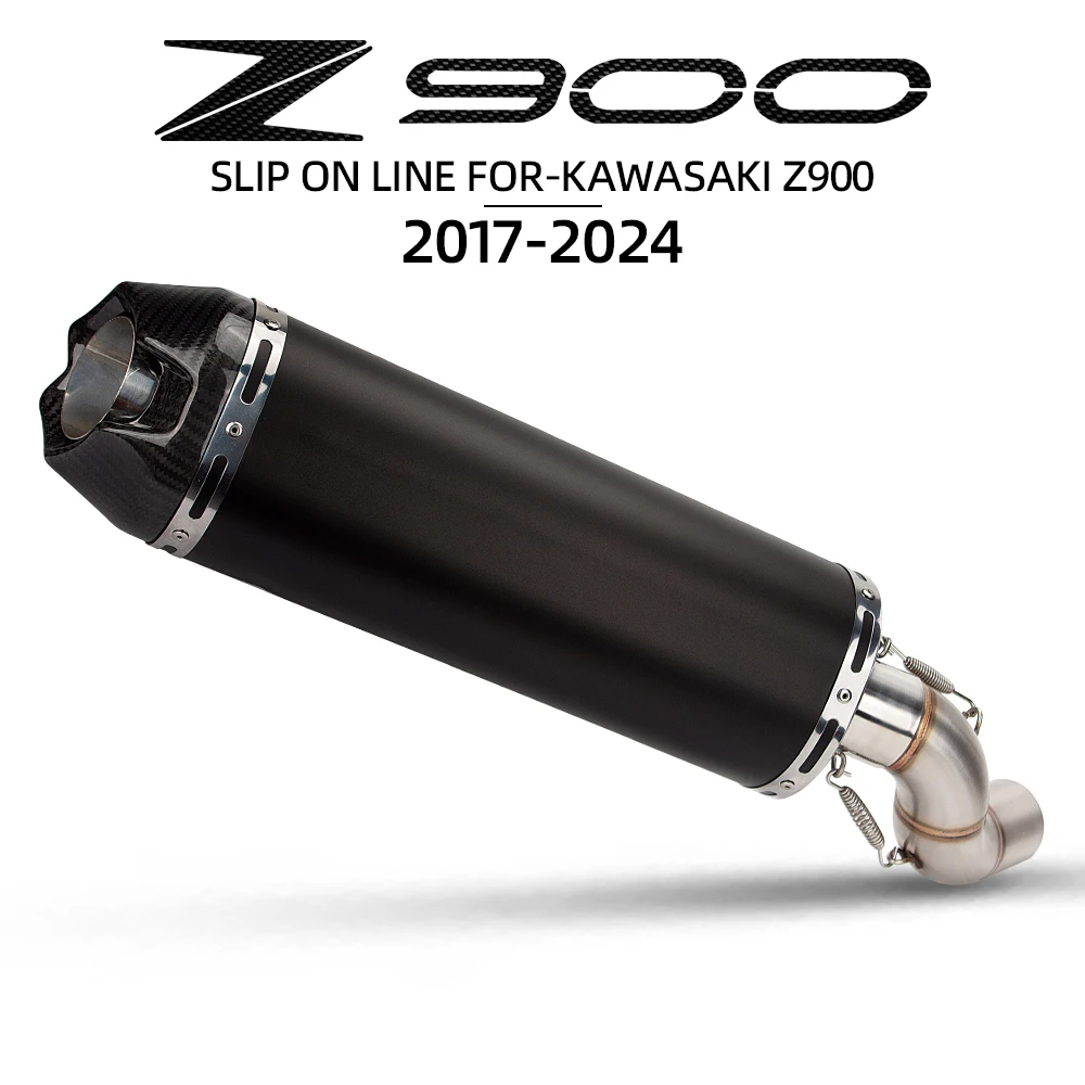 

Slip On For Kawasaki Z900 2017-2024 Motorcycle Exhaust Middle Tube Link Pipe 51mm Connect Carbon Fiber Arro Muffler
