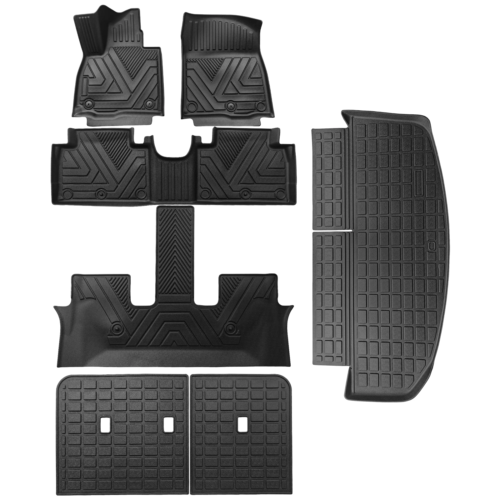 Floor Mats &Cargo with Seat Back For Palisade 7-Seater 2026 Only Fit Fuel Car Floor Mat Cargo Mat Trunk Mat Interior All Weather