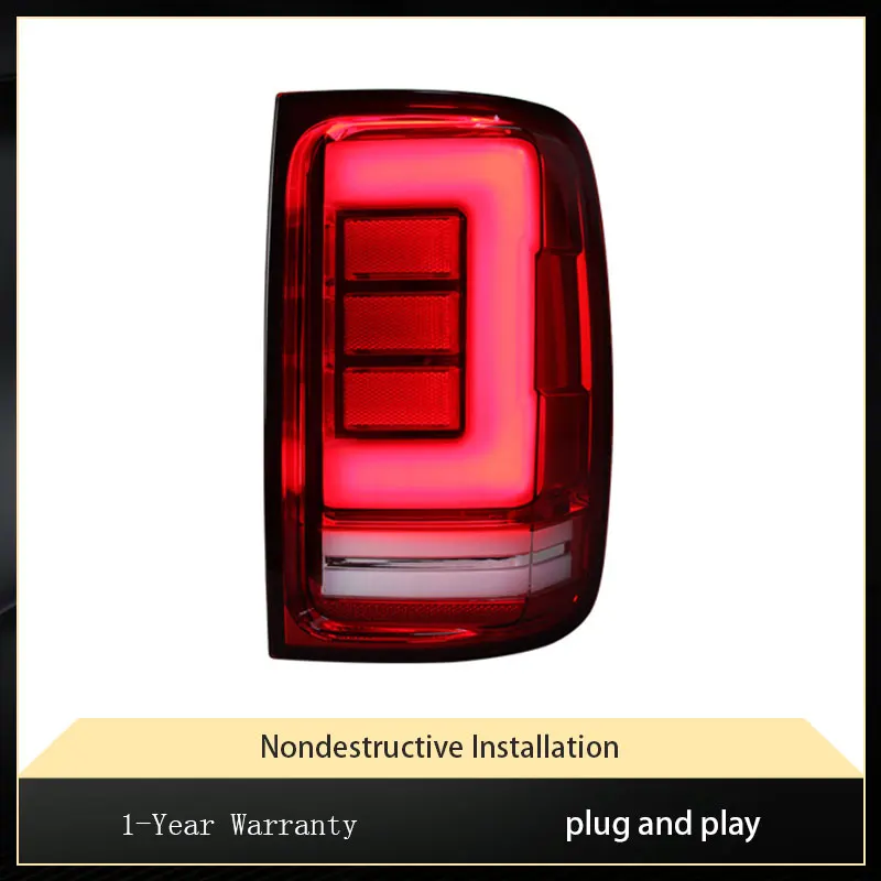 LED DRL Tail Light para carro, lâmpadas de sinalização, montagem de lanternas traseiras, acessórios reversos, Volkswagen Amarok 2008-2021