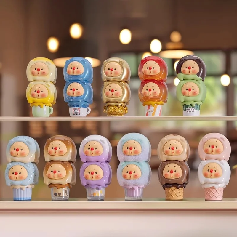 

Oyo Bear Cub Ice Cream Jenga Series Blind Box Stackable Toy Mini Doll Desktop Car Ornament Decor Collection Model Surprise Gift