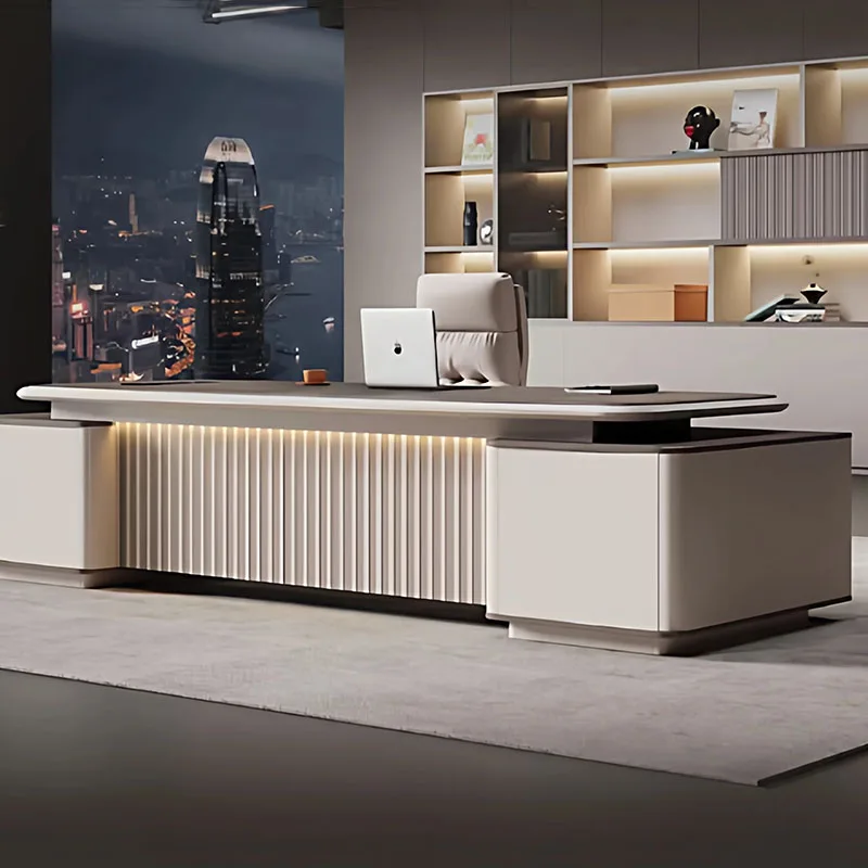 Standing Wooden Office Desk Executive Reception Conference Storage Office Desk Aesthetic Display Meuble Bureau Home Furniture