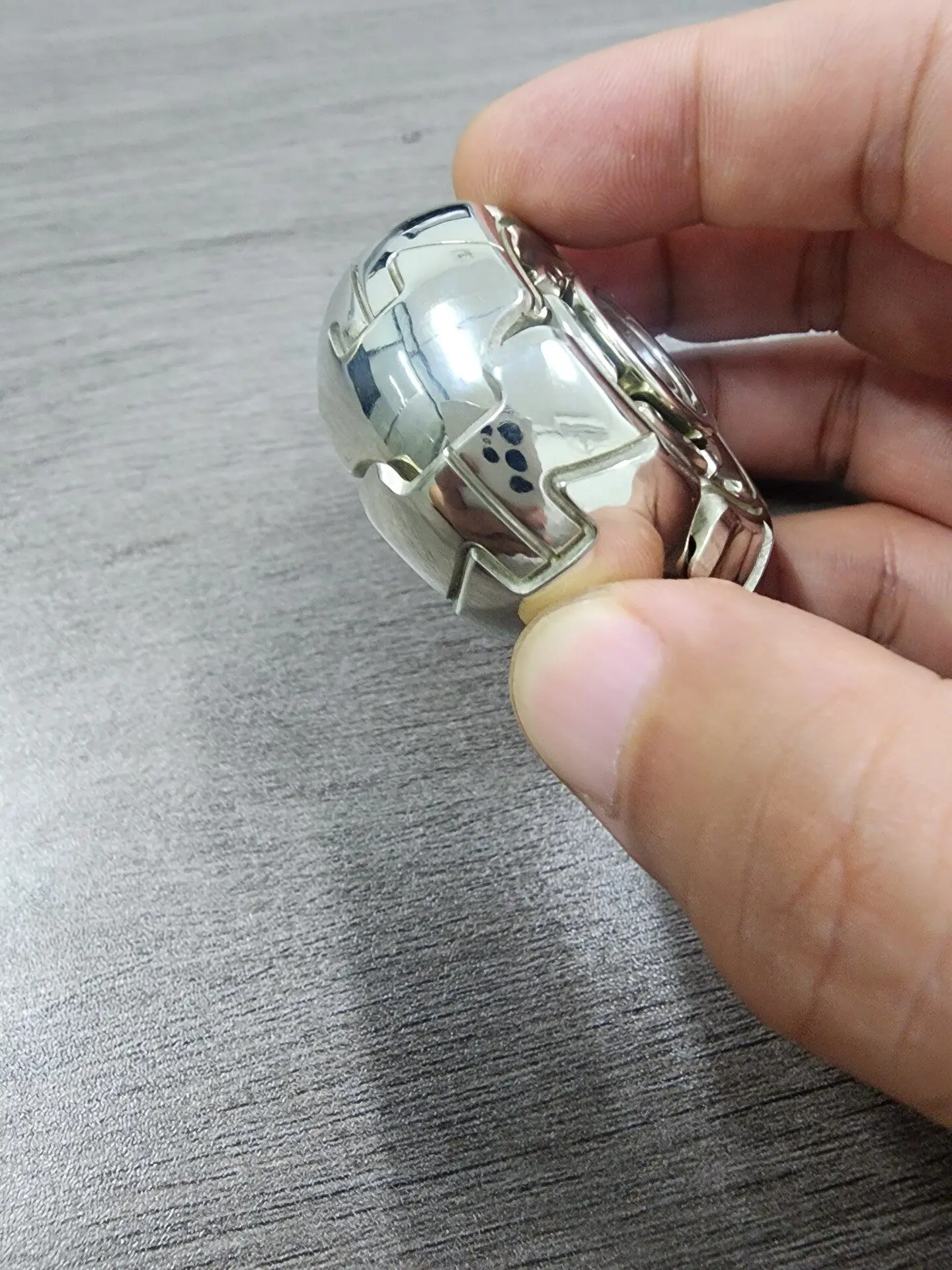 Used EDC Rare White Copper Fk Restless Gyro Edc, Fk Mirror Polished All White Copper Restless 1.0 Gyro