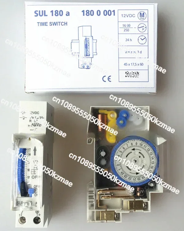 24-Hour Mechanical Timer with Battery DC 12V 24V DC Time Switch SUL180a