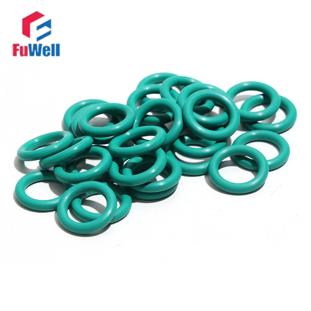 Fuwell 2 قطعة CS 8.6 مللي متر FKM المطاط يا خاتم OD 50 ~ 280 مللي متر O-حلقة الفلور طوقا النفط ختم الأخضر مقاومة الضغط ومقاومة التآكل
