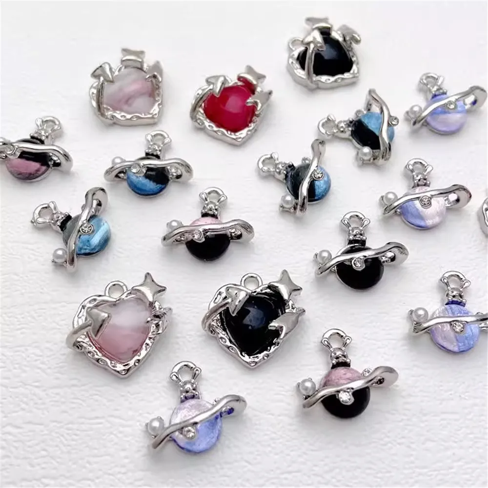 

New Type of Diy Hand-made Earrings, Bracelets, Necklaces and Pendants with A One-arrow-piercing Heart and A Heart-shaped Planet