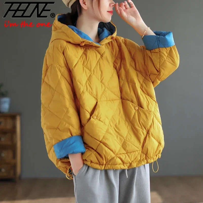 Casual Autumn Winter Clothes Hooded Women\'s Jacket Coat Parkas for Women 2024 Coats Vintage Padded Korean Style Basics Outerwear