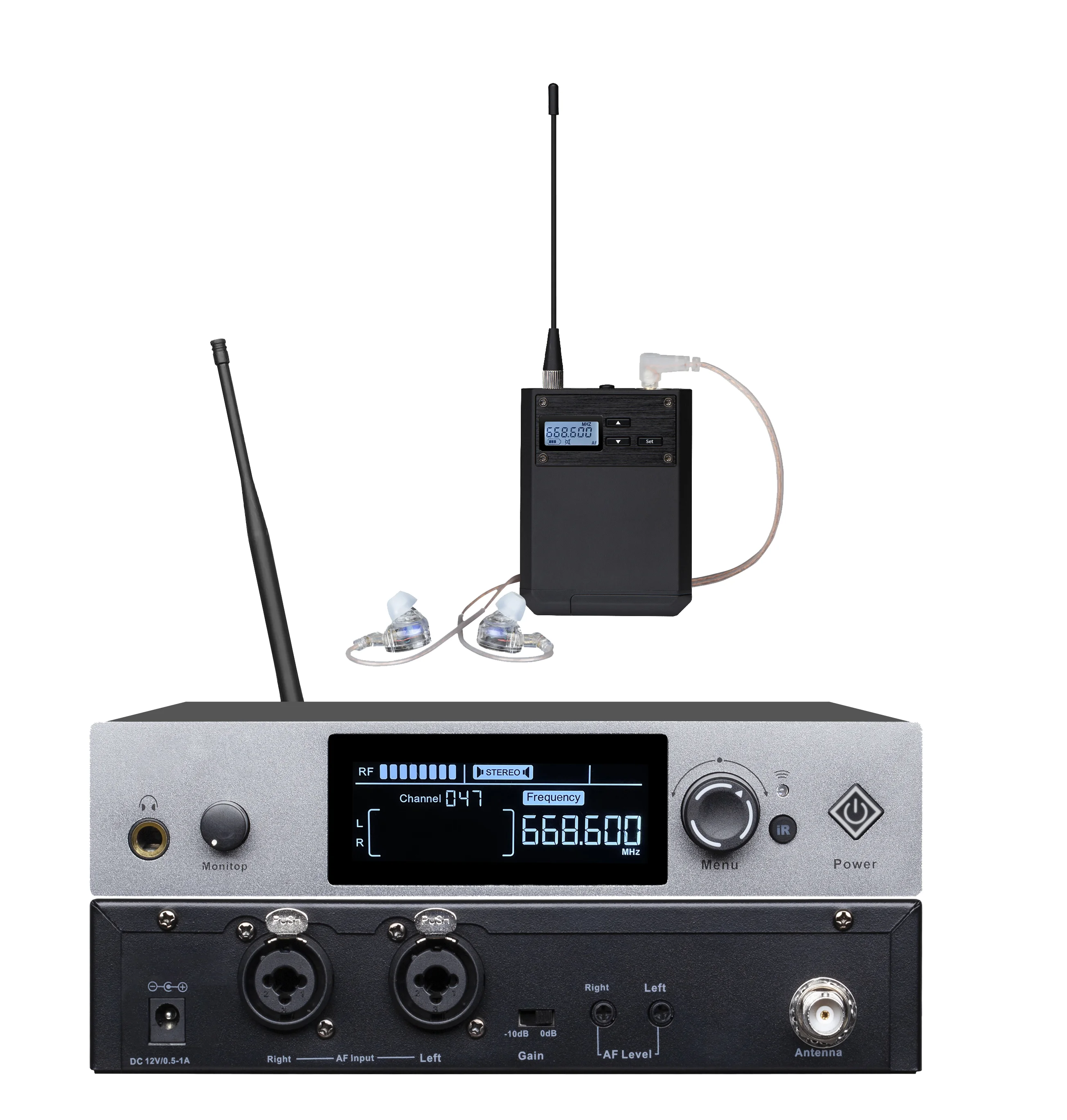 

EIF PSM800 for Live Music Stage Performance by Singers Bands Studio Rehearsals Single Channel UHF Wireless Ear monitr System