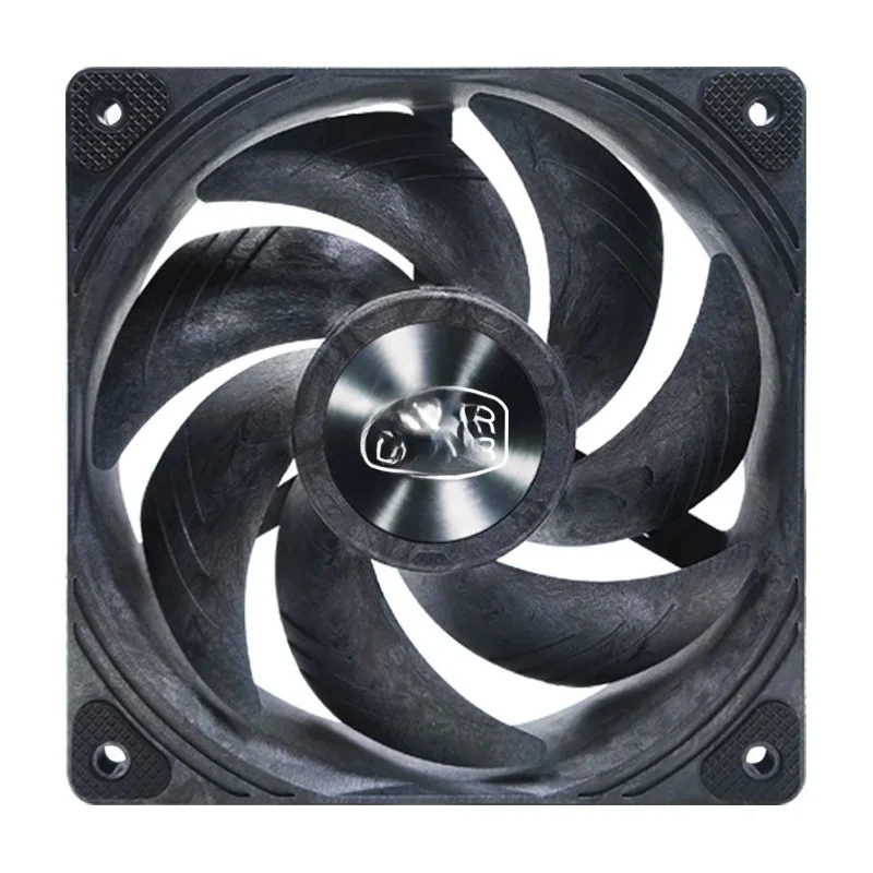 Remote control three-speed speed regulation double ball LCP material thickness 3CM desktop chassis fan 12CM