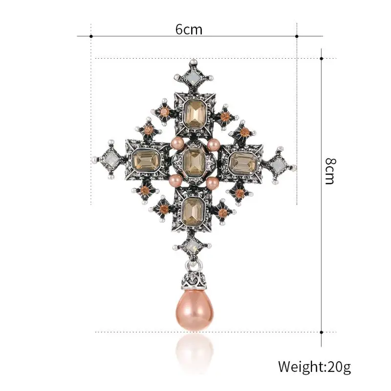 دبابيس الباروك خمر للنساء للجنسين حجر الراين شارة مستديرة دبابيس مأدبة حقيبة ظهر للحفلات هدايا مجوهرات اكسسوارات