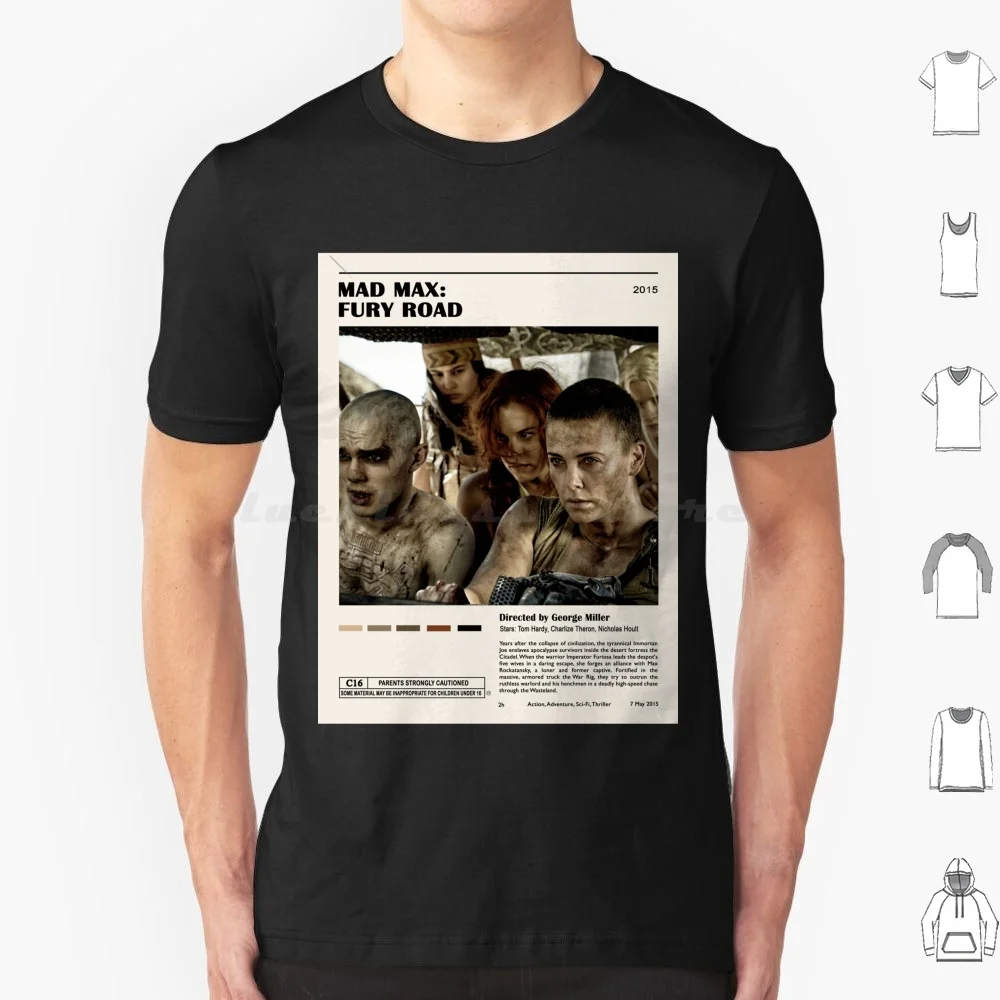 تي شيرت بتصميم ملصق الفيلم 6xl قطن تي شيرت رائع فيوري رود ماد ماكس فيوري رود فيلم ماد ماكس فيوري رود سين ماد ماكس فيوري رود