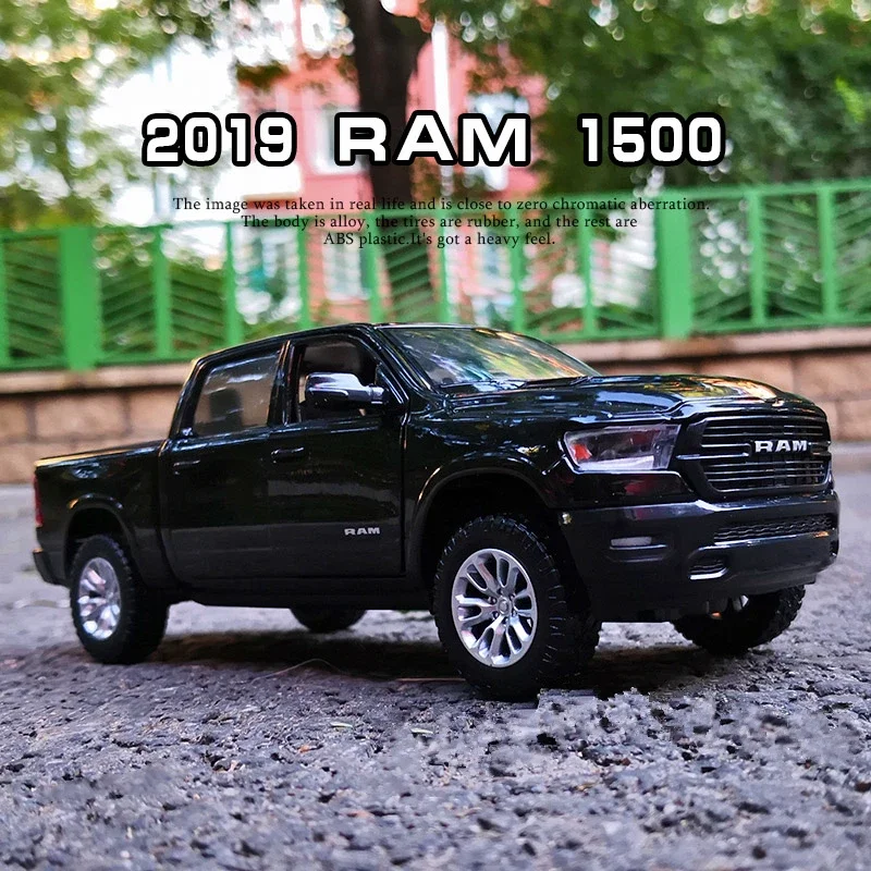 1:24 Dodge RAM 1500 Rebel Pickup Alloy Car Model Diecast Toy Off-road Vehicles Car Model Simulation Collection Children Toy Gift